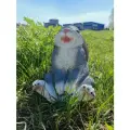 Фигура декоративная зайка хохотушка интерьерная для дома и сада L19,5W18H22