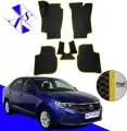 Автомобильные коврики EVA/ЕВА/ЭВА для Volkswagen Polo VI / Фольксваген Поло 6 2020 – н. в. черный желтый