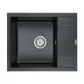Мойка кухонная Paulmark Flugen 50-600 PM216050-BLM из искусственного камня, черный металлик