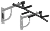 Турник настенный - наддверный 3 хвата TITAN (Серебристый-Черный) усиленный (до 320кг) с обрезиненными ручками
