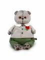 Мягкая игрушка 30 см Basik&Co в подарочной коробке - Кот Басик в комплекте с цветком