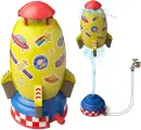 Водная игрушка ракета, брызгалка для сада, игрушка для бассейна, желтая