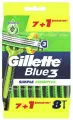 Gillette Blue3 Simple Sensitive Одноразовые станки с 3 лезвиями плавающая головка 8шт 7702018599721