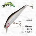 Воблер Strike Pro Archback 120SP, 120 мм, 34 гр, 1-2,5 м, #A010-EP
