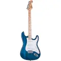 SX SST/ASH/TBU Электрогитара, stratocaster, материал корпуса: ясень, гриф: клен, накладка: клен, контроллеры: 1 громкость, 2 тон, 5 позиционный переключатель, цвет TBU