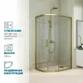 Душевой уголок GWMPKB018RB 95x90x200 см, цвет фурнитуры бронзовый, стекло бесцветное закаленное 6 мм