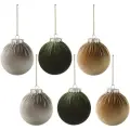 Шары елочные Tkano Velvet Christmas из коллекции New Year Essential, 6 штук