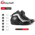 Модные мотоциклетные ботинки, мотоциклетные лодки, дышащие мужские сапоги для верховой езды, Мотокросс, туристические байкерские уличные гоночные ботинки, 41, Черный, Мужской