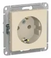 Розетка Systeme Electric (Schneider Electric) AtlasDesign, с заземлением, без шторок, 16А, механизм, бежевый, ATN000243, 3 шт