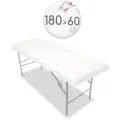 Чехол для кушетки и массажного стола, велюр, 180x60 см, молочный