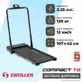 Беговая дорожка электрическая для дома, складная SWOLLEN Compact T9 (2.25 л. с. - до 130 кг - 12 км./ч. - 107 х 42 см)