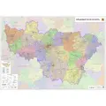Настенная карта Владимирской области 125 х 87 см (на самоклеющейся пленке)