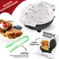 Вафельница-сердце iSottcom электрическая для венских и бельгийских вафель книгой рецептов. Щипцы в подарок