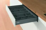 Лоток для столовых приборов HETTICH OrgaTray 590 для ящиков InnoTech Atira в базу 600 мм, 507х412 мм, цвет антрацит