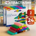 Пластилин Гамма Классический, 24 цвета, 480г, со стеком, картон. упаковка (2шт)