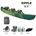 Каноэ Aqua Marina Ripple-370, 3-местный, с насосом, веслами, ремкомплектом, рюкзаком