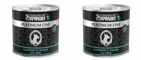 Четвероногий Гурман Корм консервированный для собак Platinum Калтыки и Языки, 240 г, 2 шт