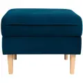 Пуф мягкий Фьорд синий, в прихожую, гостинную, спальню, 60х60х47 см