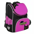 Ранец школьный GRIZZLY суперлегкий с анатомической спинкой, на ножках, с мешком для обуви, для девочки RAm-584-1/1