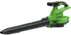Воздуходувка-пылесос GREENWORKS GD40BV, без АКБ, без ЗУ, зеленый [2406907]