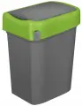 Контейнер для мусора SMART BIN 25л, поворотная крышка, крепление для пакетов, зеленый 434214809 Бытпласт