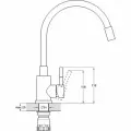 Смеситель Solone EZA4-F090GN для кухни с гибким цветным изливом (зеленый)