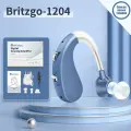 Заушный цифровой усилитель слуха для пожилых на аккумуляторе Слуховой аппарат с зарядным устройством BRITZGO-2