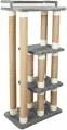 Когтеточка-столбик с домиком и лежанкой Шалун графит