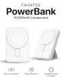 Магнитный повербанк 10000 Wireless Power Bank с быстрой беспроводной зарядкой для Айфона / iPhone 12, 13, 14, 15