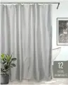 Штора занавеска для ванной Bath Plus 180*200 однотонная/не промокаемая/плотная 120г/кв. м light grey
