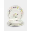 Сервиз обеденный, 6 перс, 18 пр, фарфор P, белый, Акварельные цветы, Bouquet