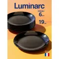 Набор тарелок Luminarc Diwali Black десертные плоские 19 см, 6 шт