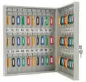 Ящик-шкафчик-ключница металлическая настенная KEY-60 на 60 ключей 400x355x59 мм, с ключевым замком, 60 брелоков с ярлычком в комплекте