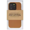 Чехол с MagSafe для iPhone 13 Pro Max MAG NOBLE COLLECTION кожаный Soft touch — Коричневый