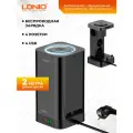 LDNIO SEW4485/ Сетевой удлинитель 2м/ 4 EU/ Таймер на 24 ч/ Беспр. зарядка Qi 15W/ 4 USB 32W/ Black