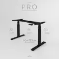 Подстолье с электроприводом 2-х моторное liftdesk Pro, черный