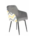 Стул для дома Бюрократ CH-380F серый желтый зигзаг
