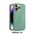 Чехол для iPhone 14 с MagSafe и кольцом подставкой, цвет зеленый матовый