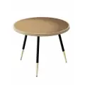 Журнальный стол Рим 48 (03) Золотое сияние/Поталь латунь/Черный