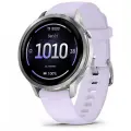 Часы Garmin VENU 4 41 mm Silver Bezel With Periwinkle Silicone Band- (010-03013-01)