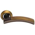 Ручки дверные на круглой розетке Archie S010 132ACF античный кофе
