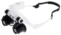 Лупа-Очки Kromatech Налобная Бинокулярная 10/15/20/25X, С Подсветкой (2 Led) Mg9892G-3A