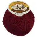 Пряжа ADELIA KATTY (100% шерсть) 10х50г/150м цв.08 бордовый
