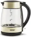 Электрический чайник ZELMER ZCK8011, металл/стекло, 2200Вт, 1,7л, подсветка, бежевый