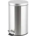 Ведро мусорное с педалью 12 л, матовое, нержавеющая сталь