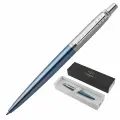 Ручка шариковая Parker Jotter Core Waterloo Blue CT, корпус голубой, хромированные детали, синяя (1953191)
