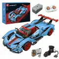Конструктор Mould King 13156 синий Технический MOC Apollo IE Super Racing Car, 1669 деталей, автомобиль с дистанционным управлением, Подарки для детей, пластик, для детей от 14 лет