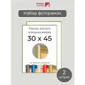 Набор рамок 30х45 см, 2 штуки Первое ателье Золотая алюминиевая фоторамка 30х45 для пазла, вышивки, алмазной мозаики, фото, постера