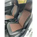 Комплект чехлов для Hyundai Solaris II Sd / Kia Rio IV Sd/Hb (X-Line) (40/60) с 17г. Экокожа, ромб, черный + коричневый.