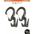 Безузловой натяжитель для веревки с карабином Nite Ize Figure 9 Carabiner L - Черный 2 шт